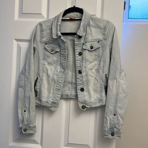 Pinstripe Jean Jacket